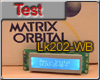 Test MatrixOrbital LK202-WB avec LCDC